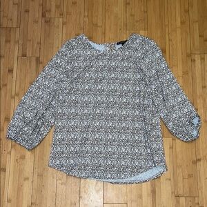 Adrianna Papell Women's Black and White Patterned Top